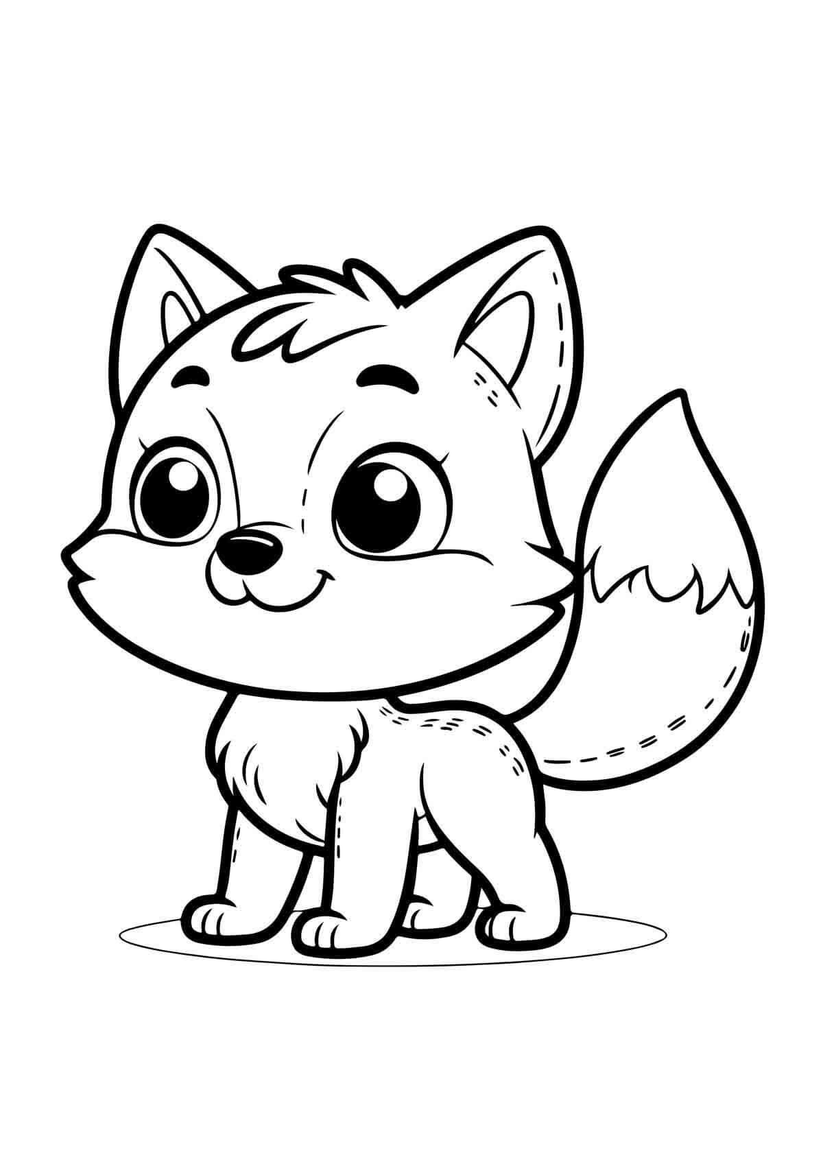 Desenho de Raposas para imprimir