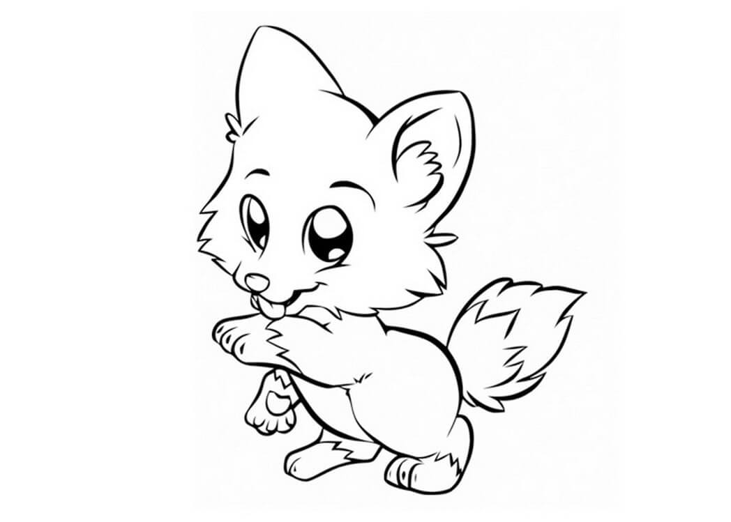 Desenho de Raposas para imprimir