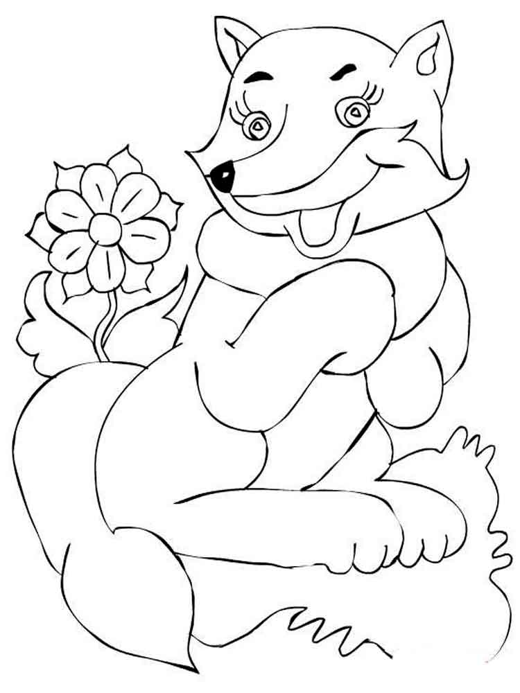 Desenho de Raposas para imprimir