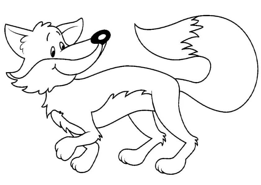 Desenho de Raposas para imprimir