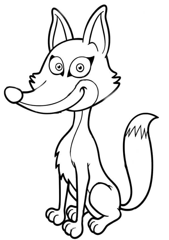 Desenho de Raposas para imprimir