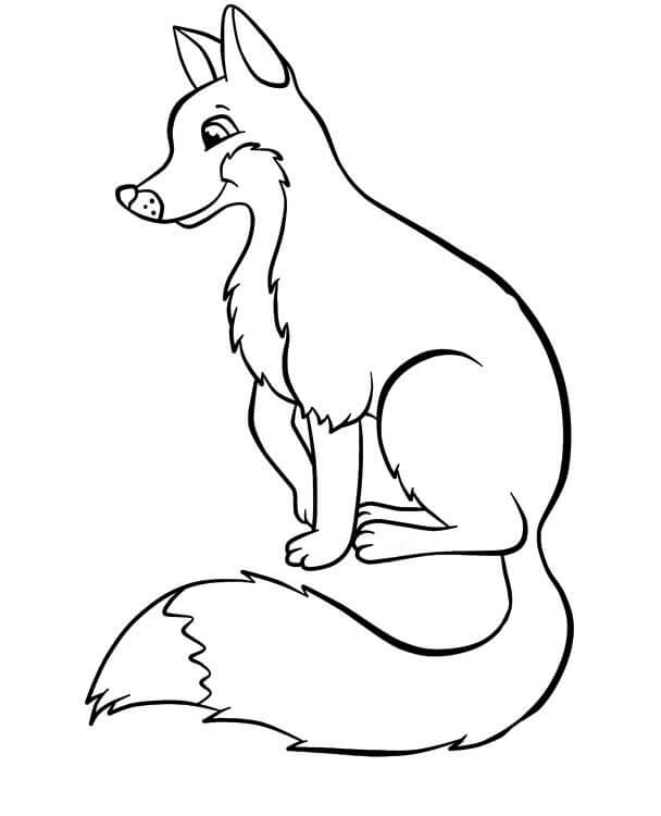 Desenho de Raposas para imprimir