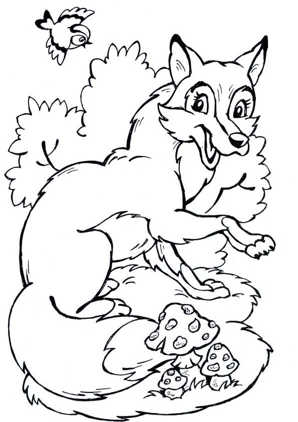 Desenho de Raposas para imprimir