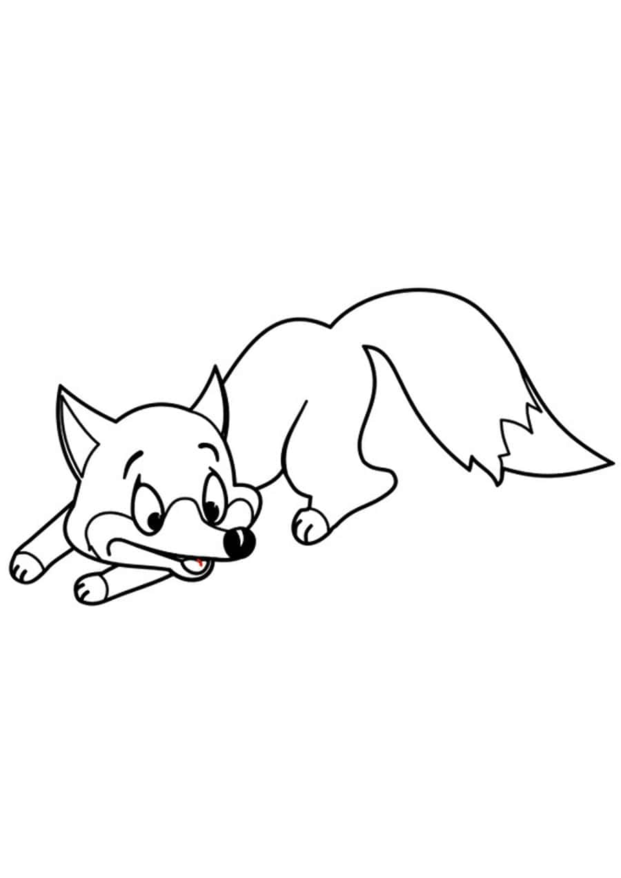 Desenho de Raposas para imprimir