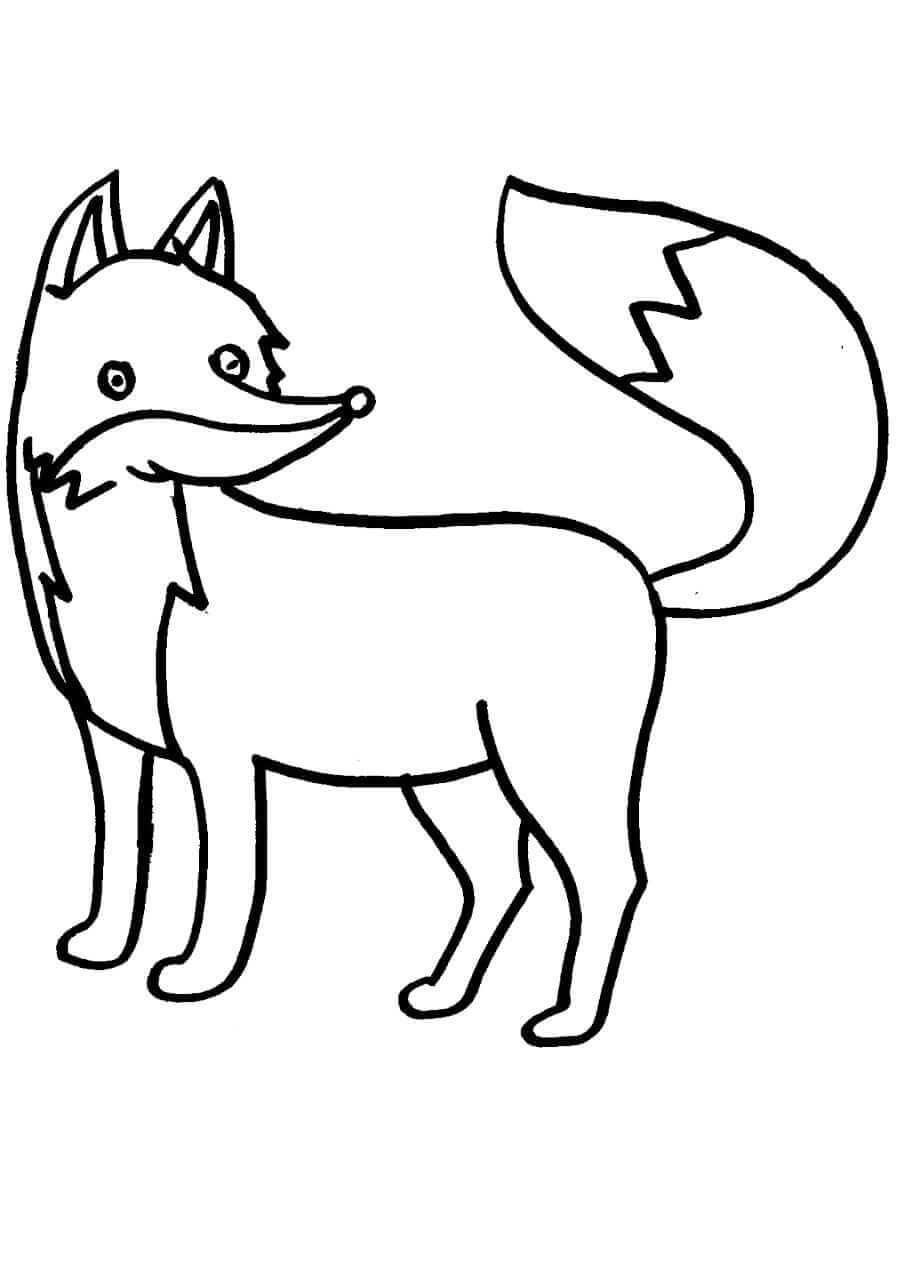 Desenho de Raposas para imprimir