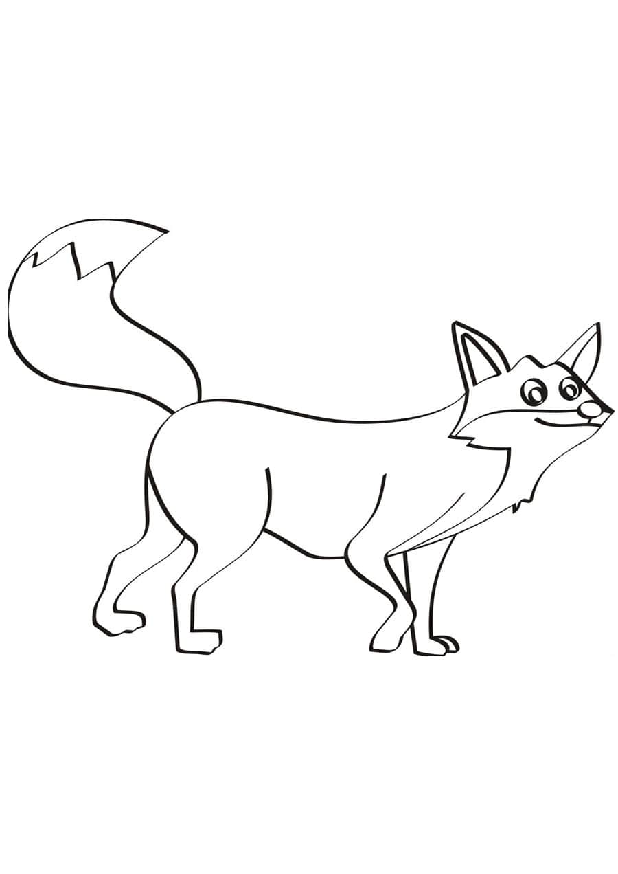 Desenho de Raposas para imprimir