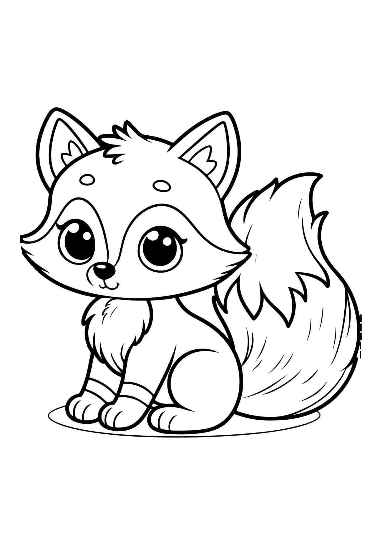 Desenho de Raposas para imprimir