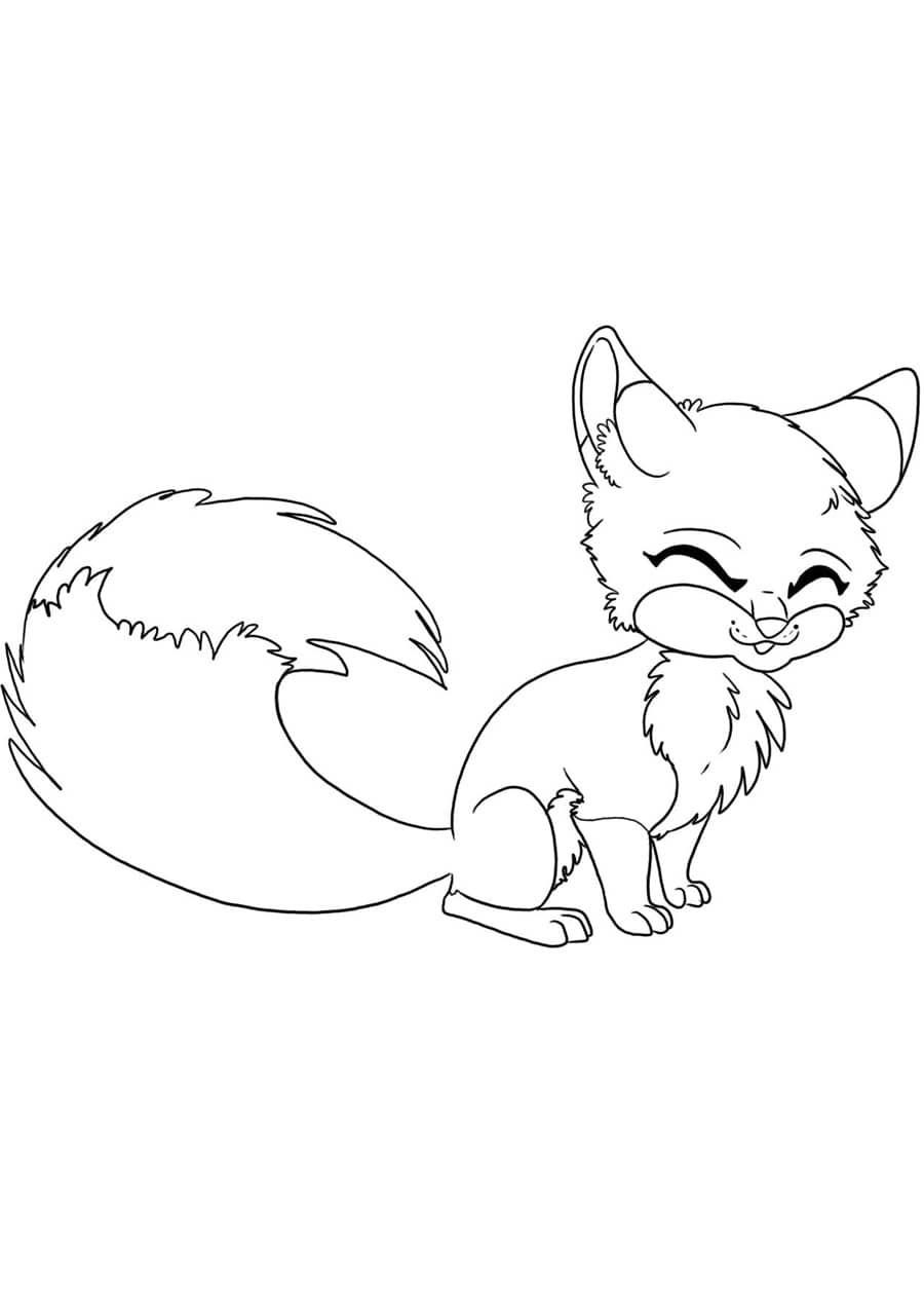 Desenho de Raposas para imprimir