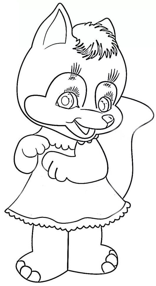 Desenho de Raposas para imprimir