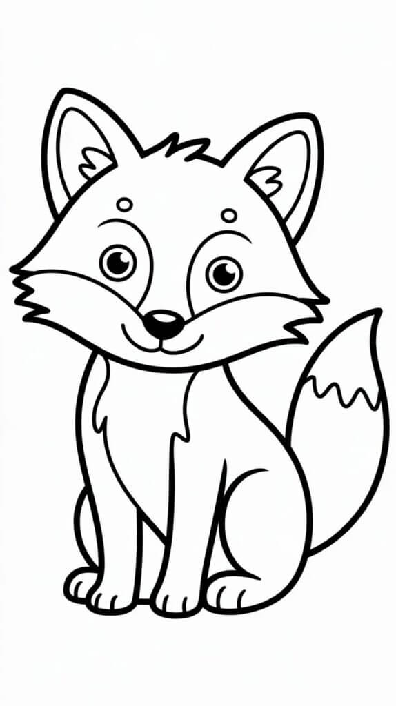 Desenho de Raposas para imprimir