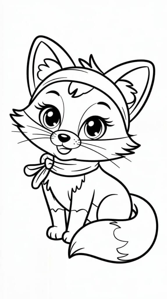 Desenho de Raposas para imprimir