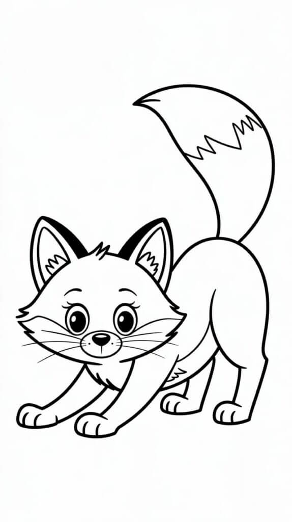 Desenho de Raposas para imprimir