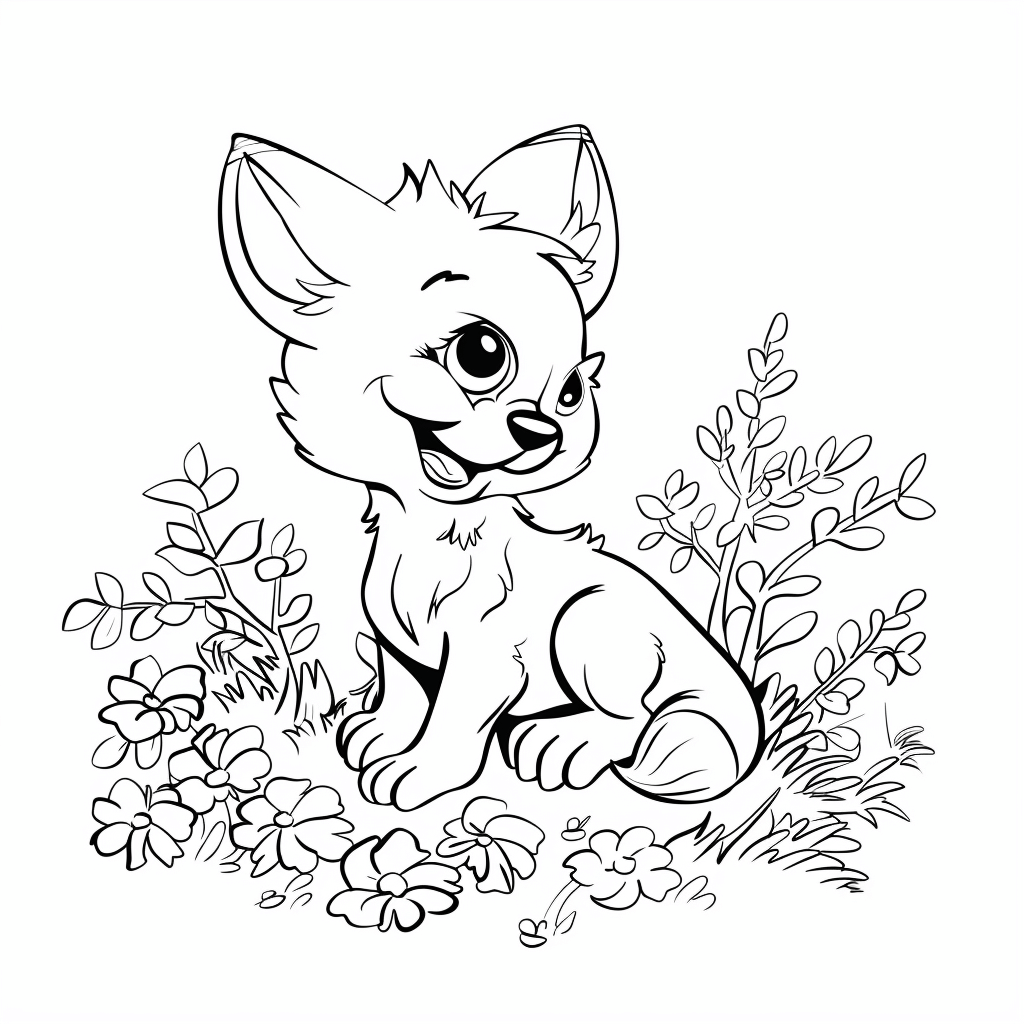 Desenho de Raposas para imprimir
