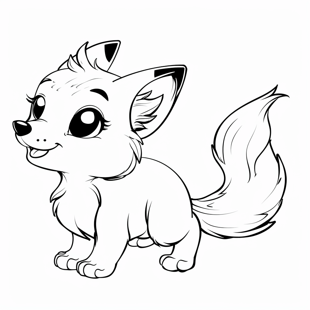 Desenho de Raposas para imprimir