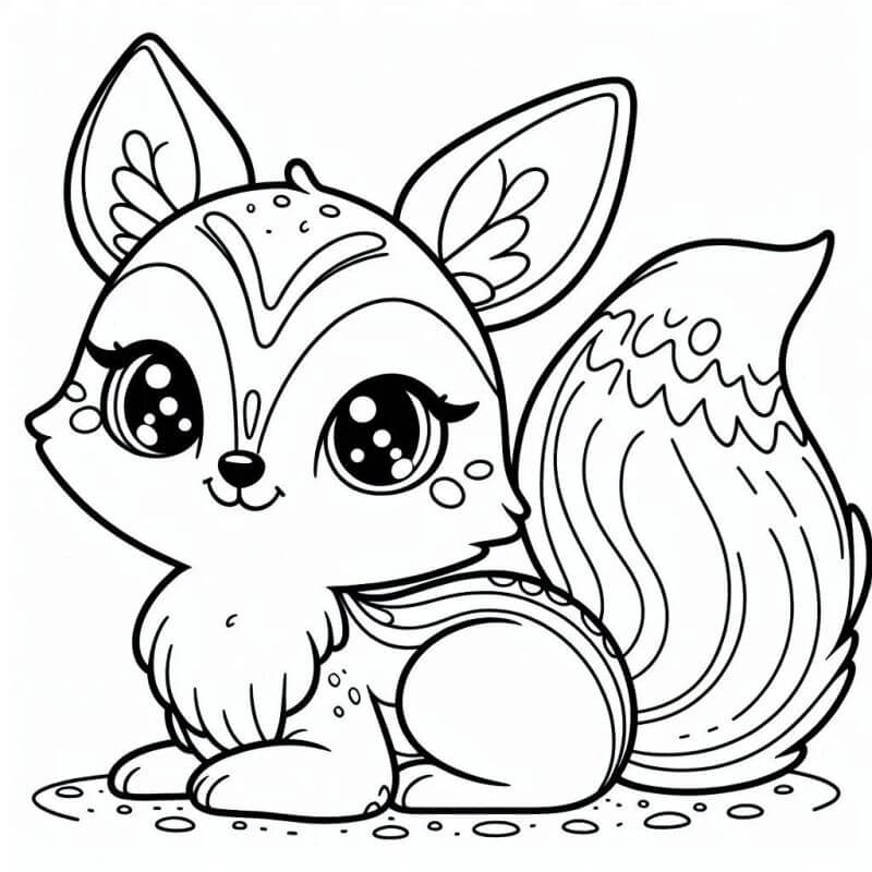 Desenho de Raposas para imprimir