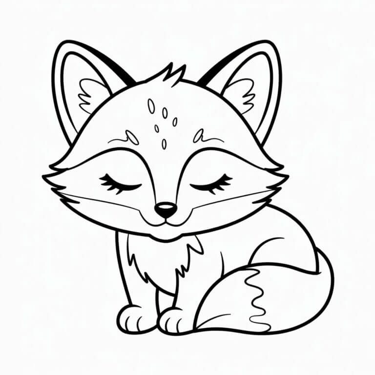 Desenho de Raposas para imprimir