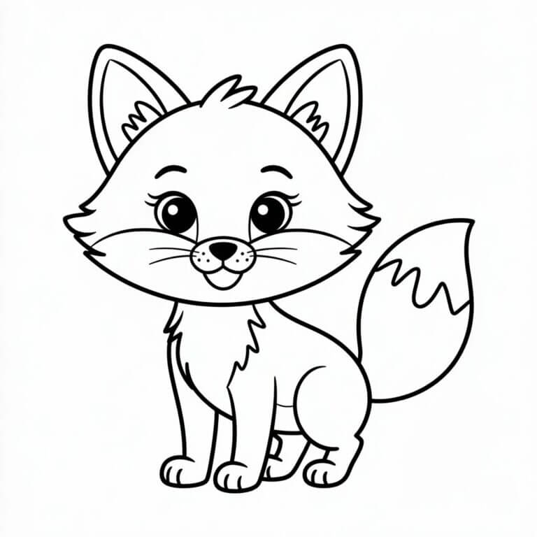 Desenho de Raposas para imprimir