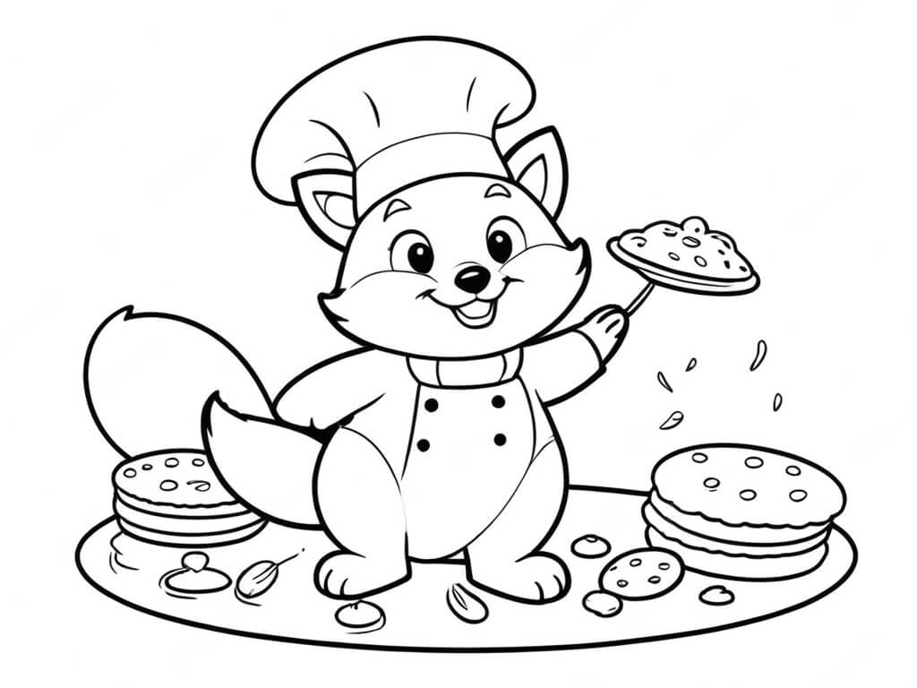 Desenho de Raposas para imprimir