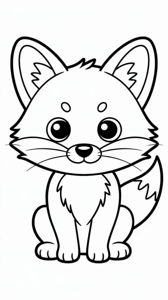 Desenho de Raposas para imprimir