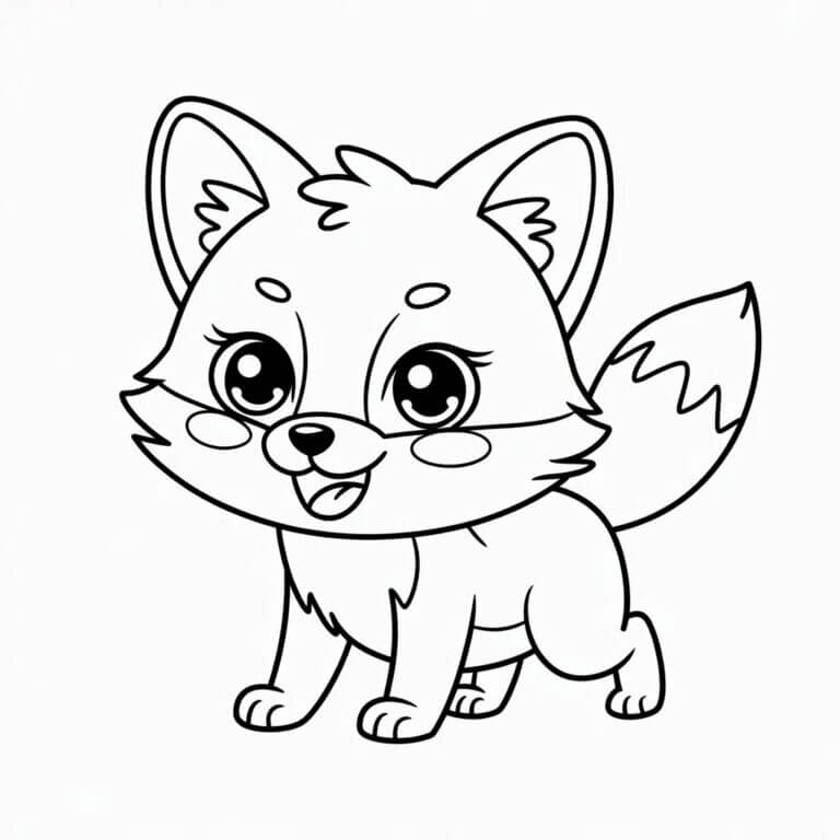Desenho de Raposas para imprimir