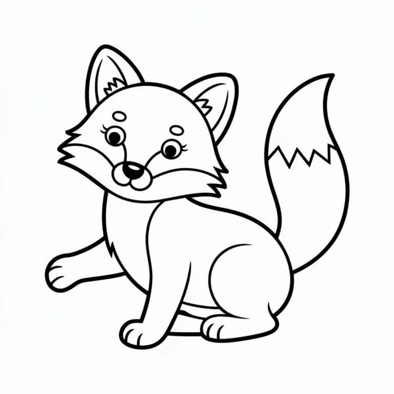 Desenho de Raposas para imprimir