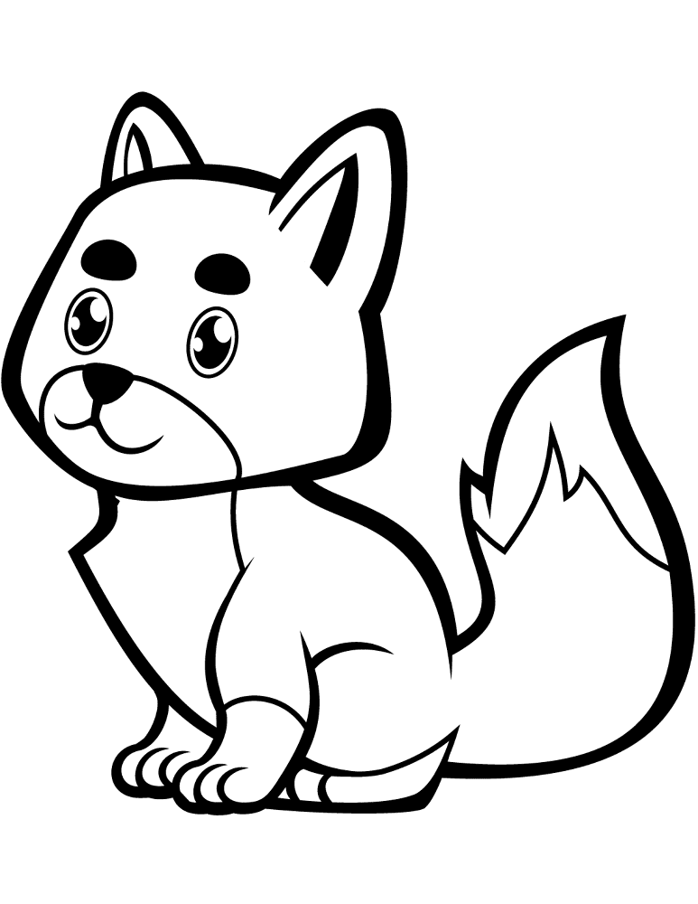 Desenho de Raposas para imprimir