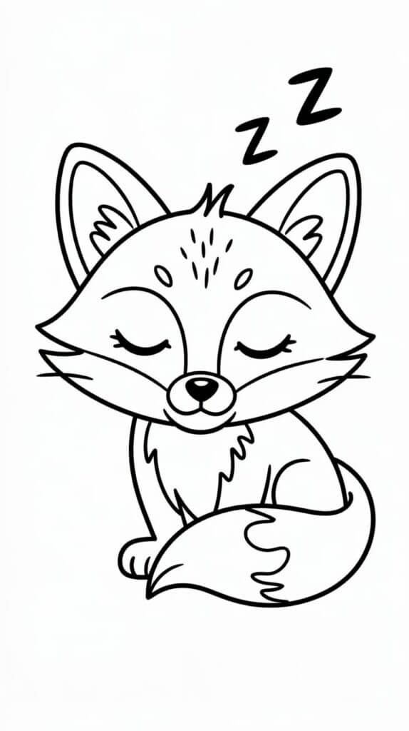 Desenho de Raposas para imprimir