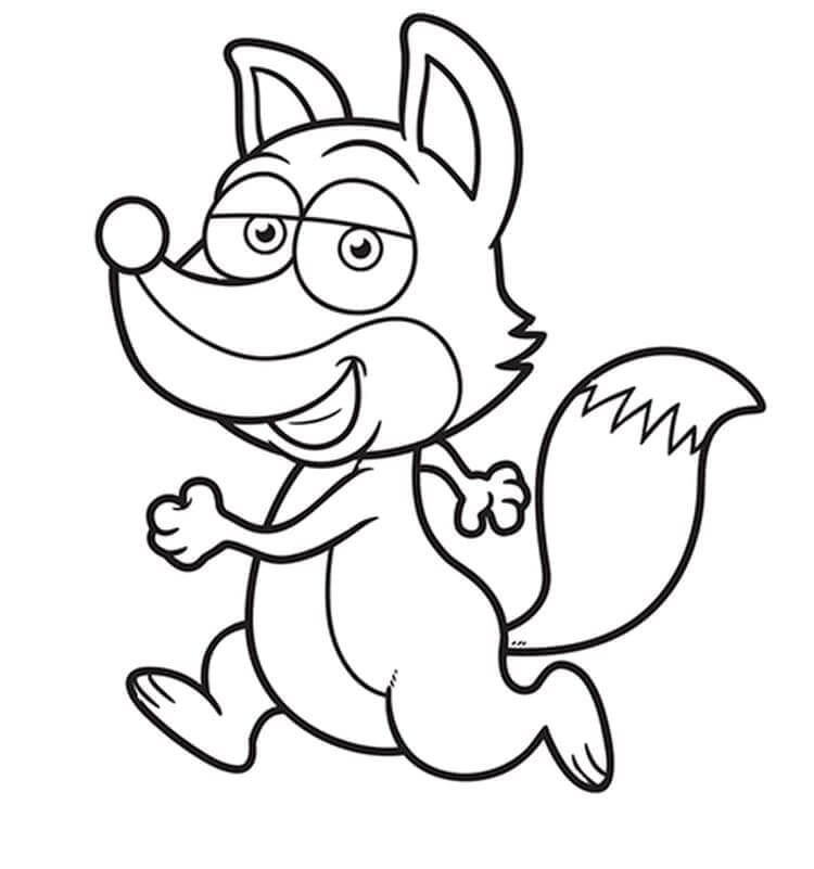 Desenho de Raposas para imprimir