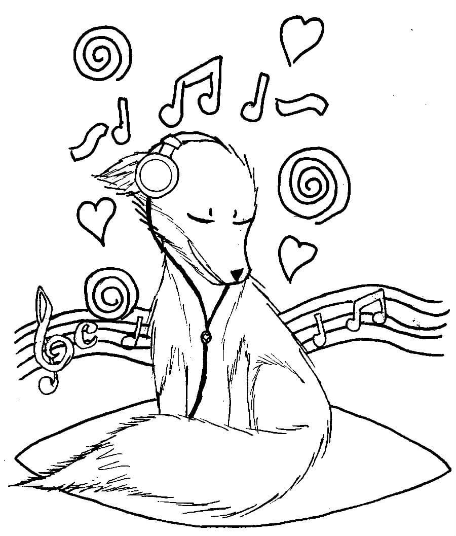 Desenho de Raposas para imprimir