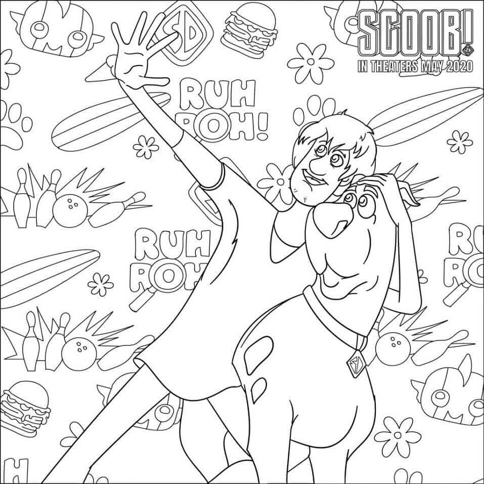 Desenho de Scooby-Doo para imprimir