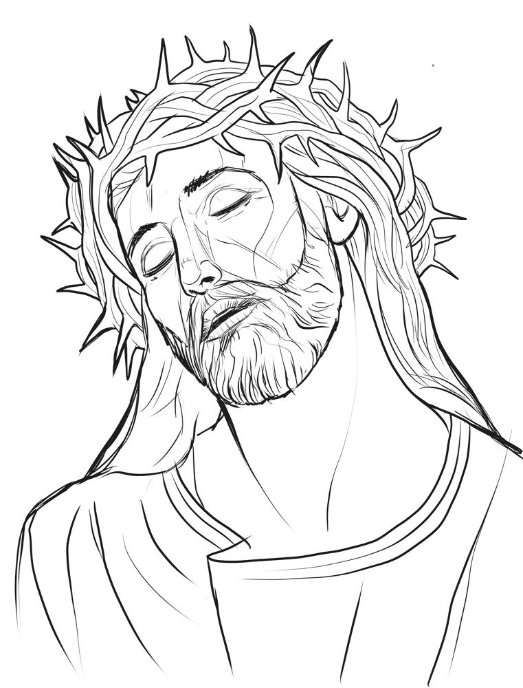 Desenho de Sexta-feira Santa para imprimir