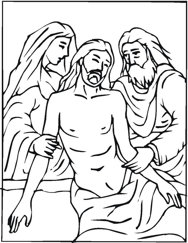Desenho de Sexta-feira Santa para imprimir