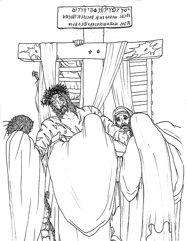 Desenho de Sexta-feira Santa para imprimir
