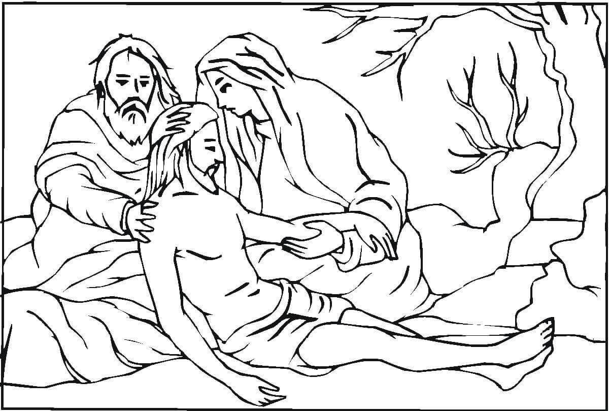 Desenho de Sexta-feira Santa para imprimir