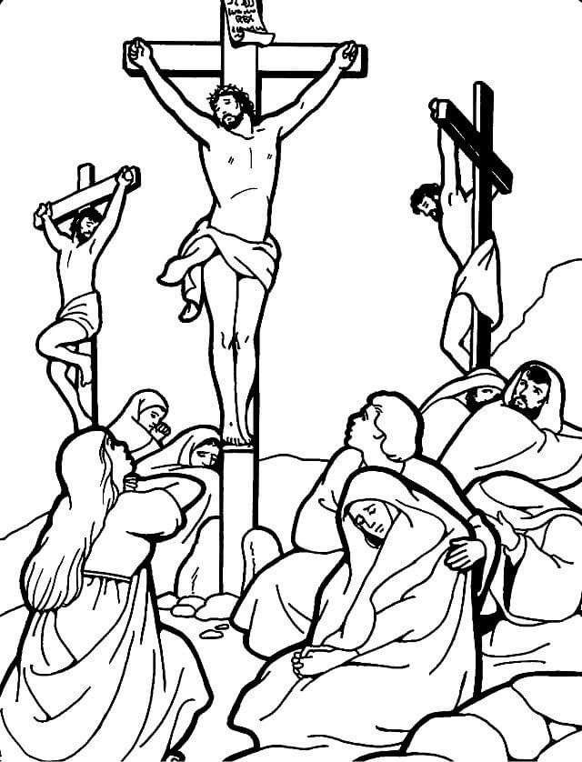 Desenho de Sexta-feira Santa para imprimir