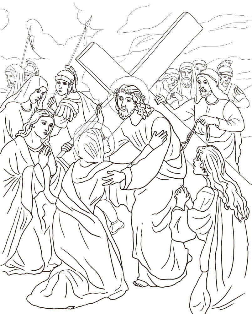 Desenho de Sexta-feira Santa para imprimir