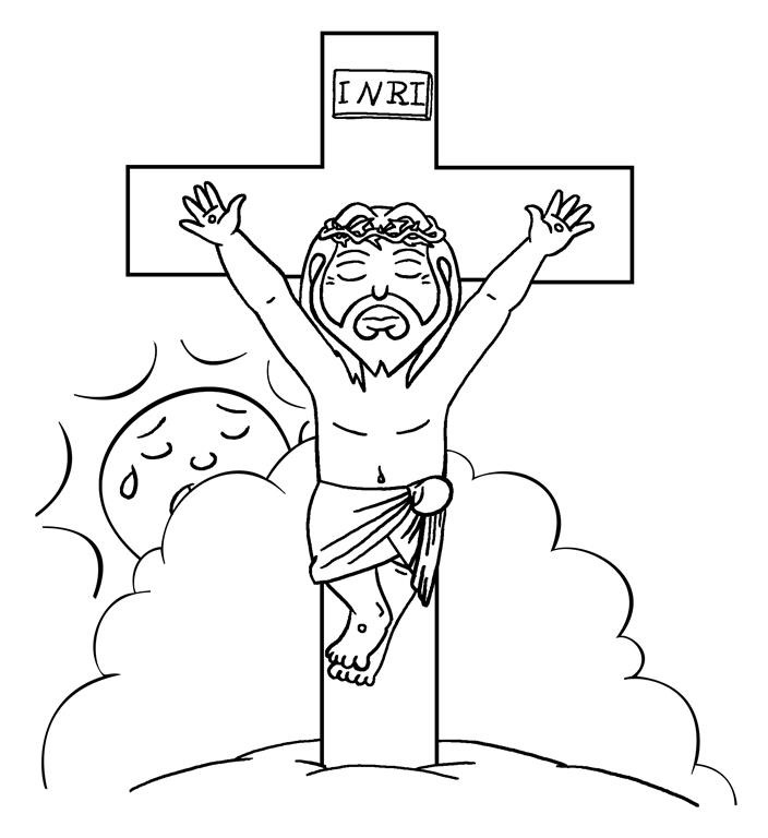 Desenho de Sexta-feira Santa para imprimir