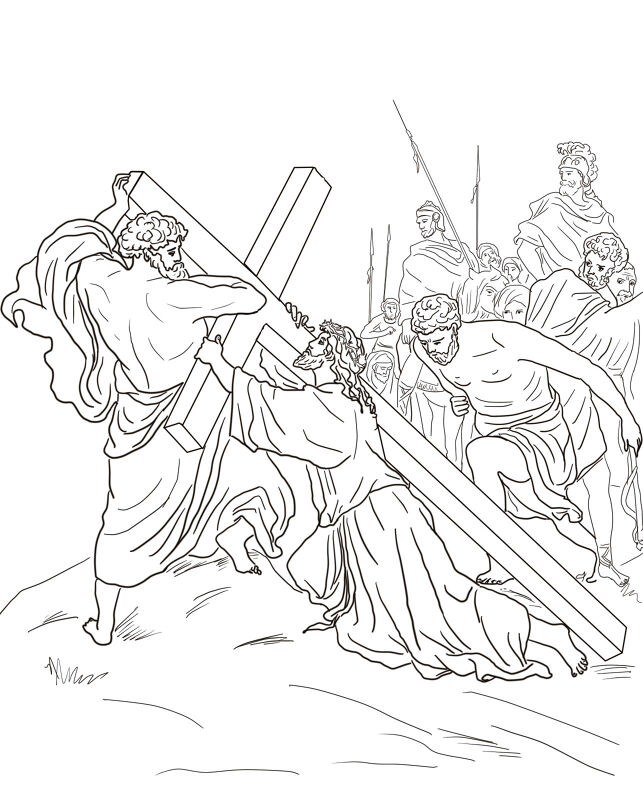 Desenho de Sexta-feira Santa para imprimir
