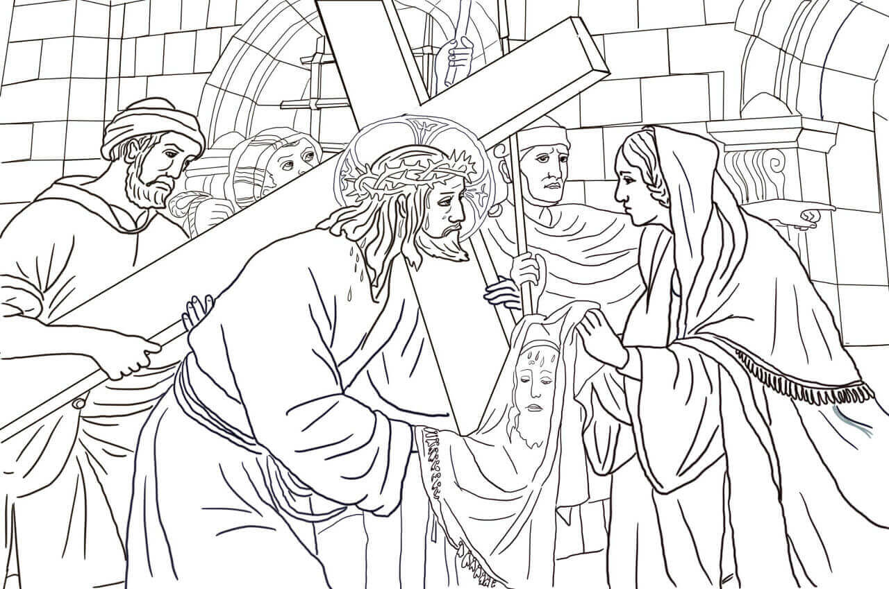 Desenho de Sexta-feira Santa para imprimir