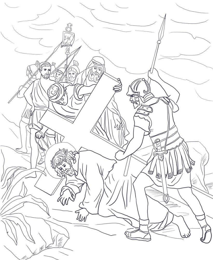 Desenho de Sexta-feira Santa para imprimir