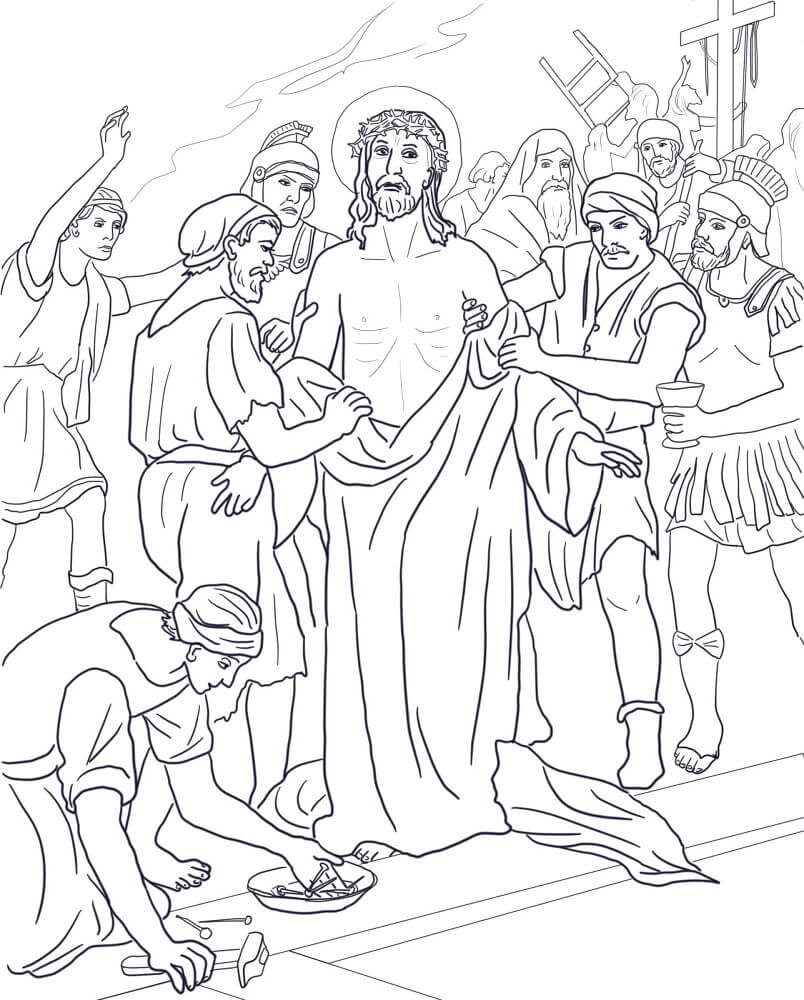 Desenho de Sexta-feira Santa para imprimir