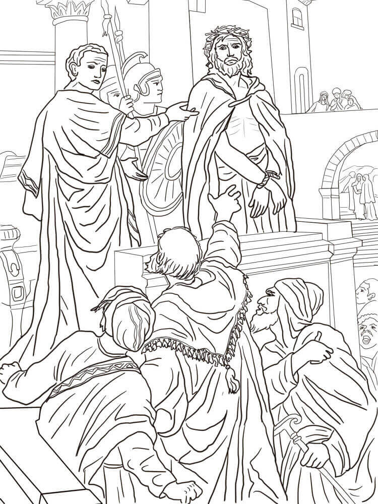 Desenho de Sexta-feira Santa para imprimir
