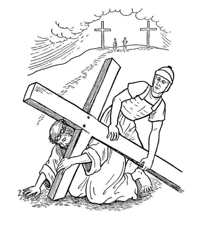 Desenho de Sexta-feira Santa para imprimir