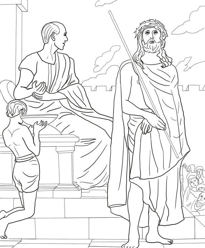 Desenho de Sexta-feira Santa para imprimir