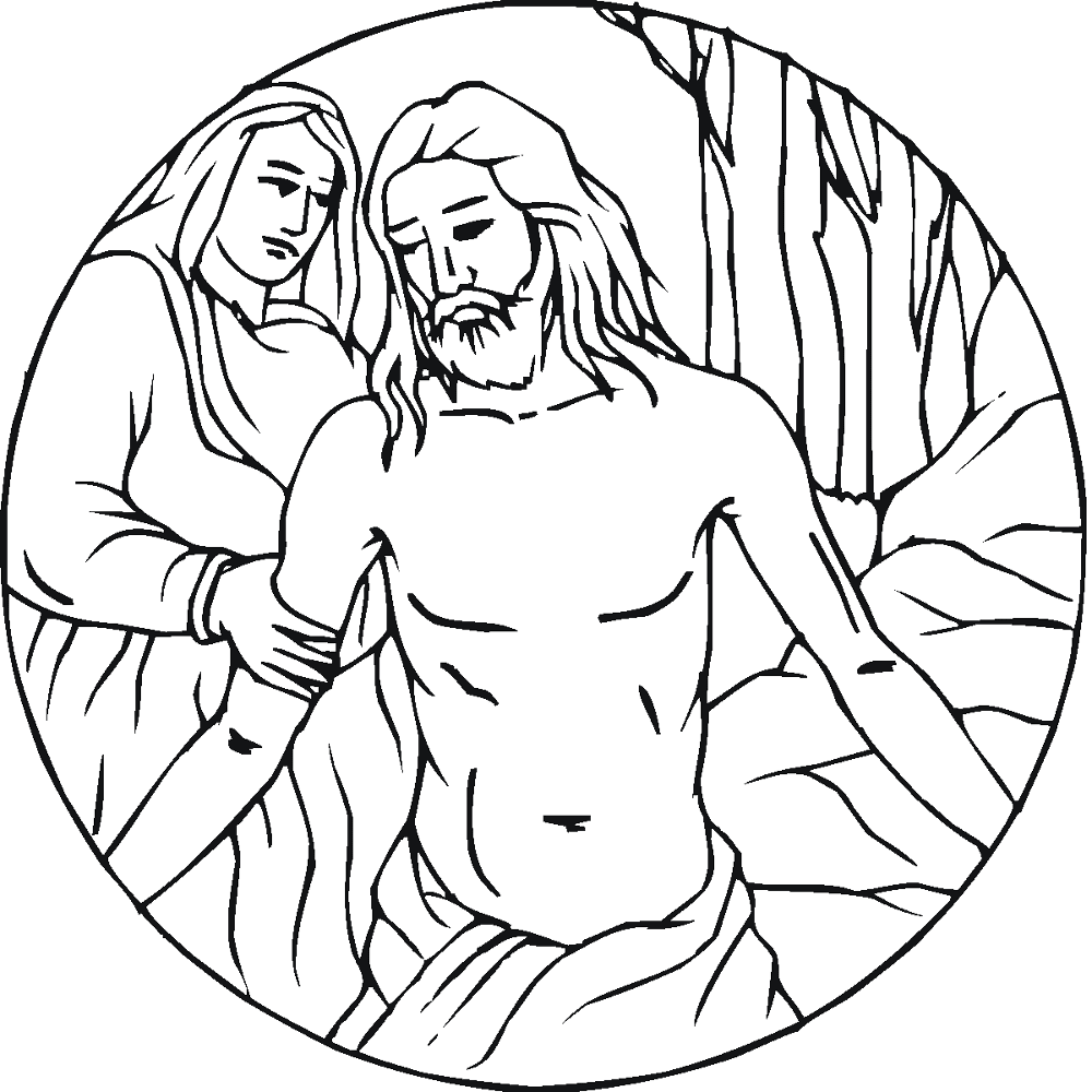 Desenho de Sexta-feira Santa para imprimir