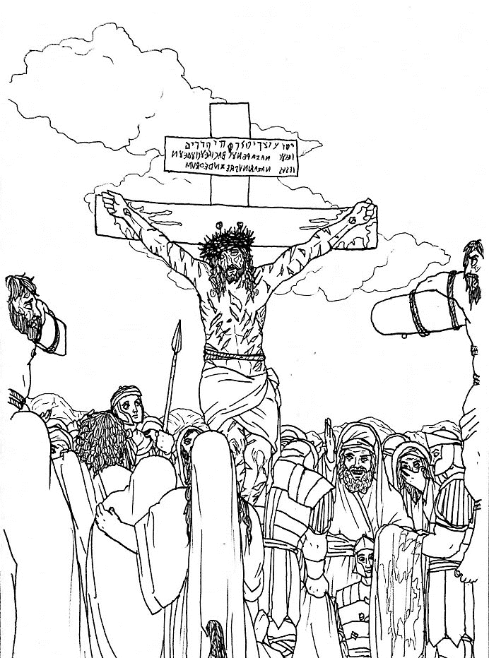 Desenho de Sexta-feira Santa para imprimir