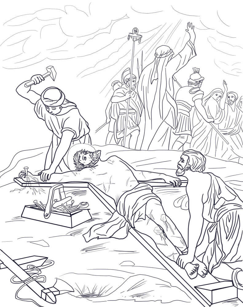 Desenho de Sexta-feira Santa para imprimir