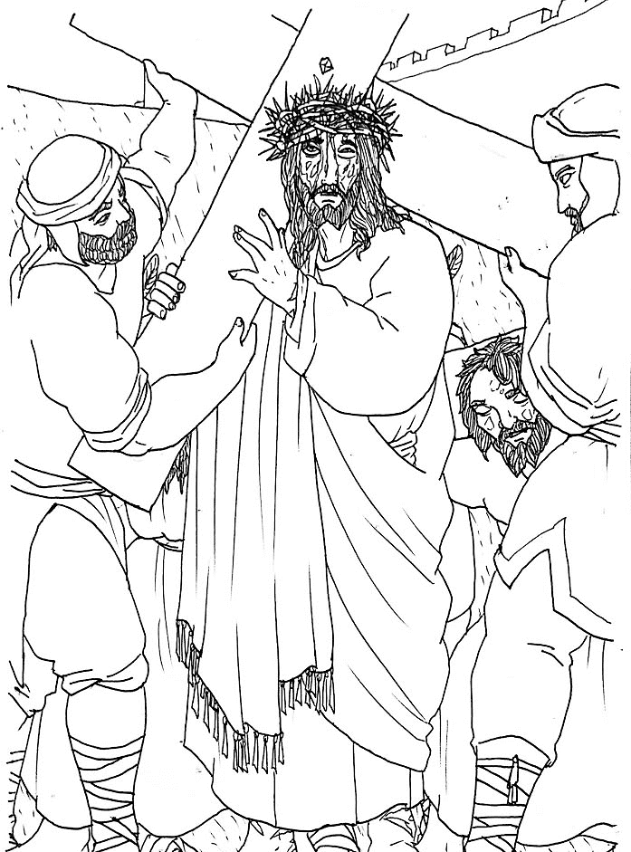 Desenho de Sexta-feira Santa para imprimir