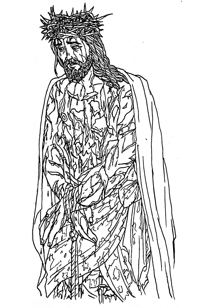 Desenho de Sexta-feira Santa para imprimir