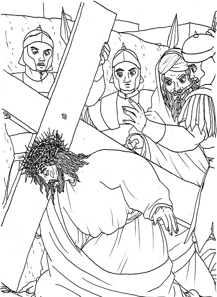 Desenho de Sexta-feira Santa para imprimir